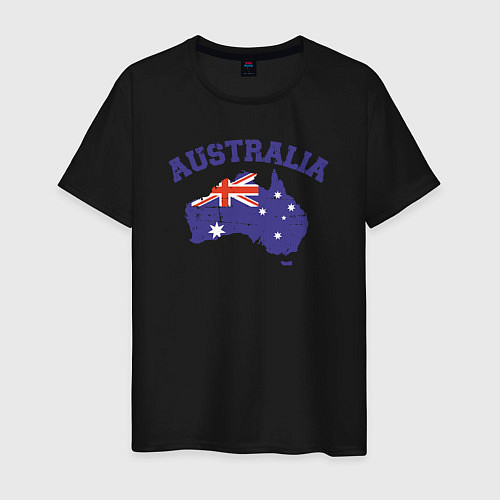 Мужская футболка Australia / Черный – фото 1