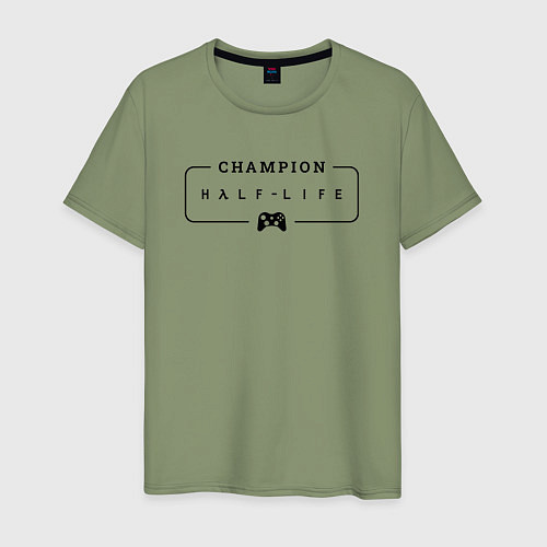 Мужская футболка Half-Life gaming champion: рамка с лого и джойстик / Авокадо – фото 1