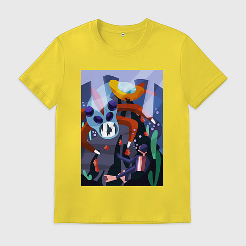 Мужская футболка Subnautica морские чудовища / Желтый – фото 1