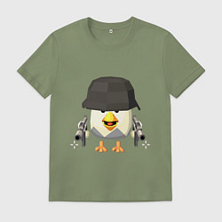 Мужская футболка Chicken Gun в каске