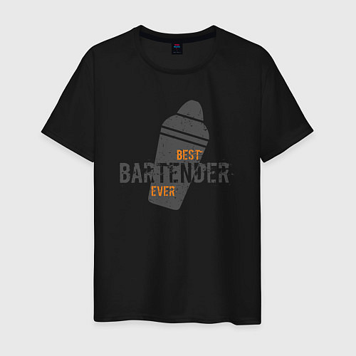 Мужская футболка Лучший бармен / Черный – фото 1