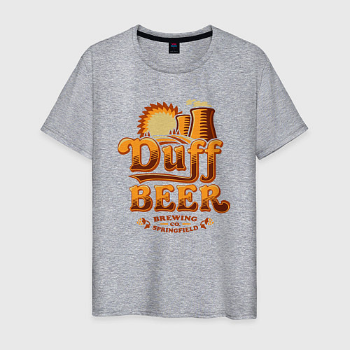 Мужская футболка Duff beer brewing / Меланж – фото 1