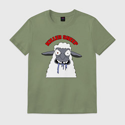 Футболка хлопковая мужская Killer sheep, цвет: авокадо