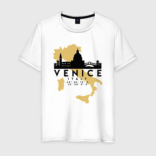 Мужская футболка Итальянская Венеция / Белый – фото 1