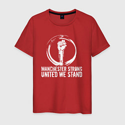 Футболка хлопковая мужская Manchester strong, цвет: красный