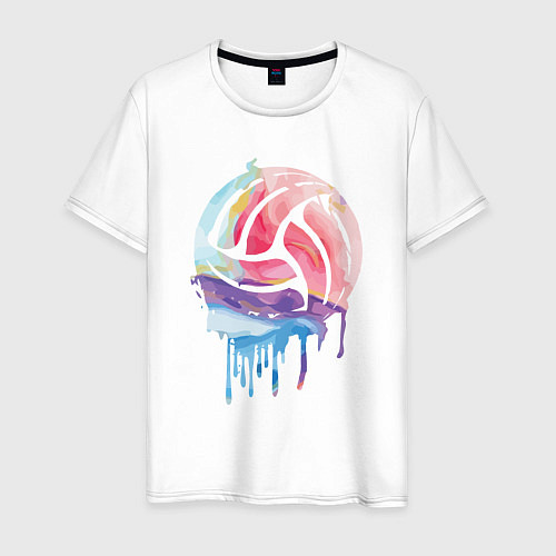 Мужская футболка Ball in color / Белый – фото 1
