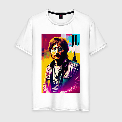 Мужская футболка John Lennon - world legend / Белый – фото 1