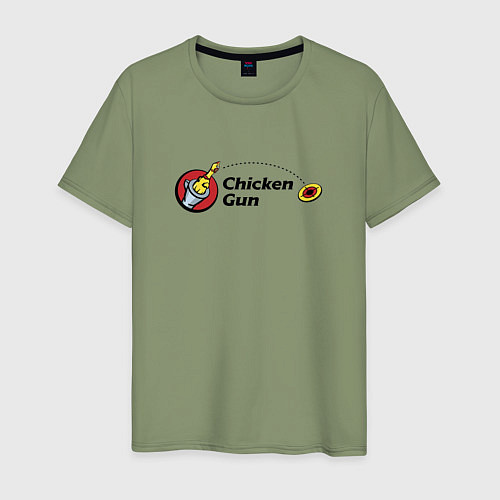 Мужская футболка Чикен ган - бросок курицы / Авокадо – фото 1