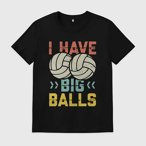 Мужская футболка У меня большие шары / Черный – фото 1