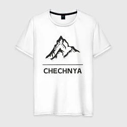 Футболка хлопковая мужская Чечня Россия, цвет: белый