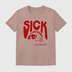 Мужская футболка Sick i cant away from you red