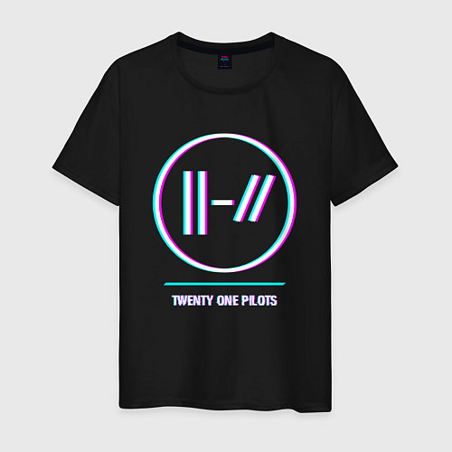 Мужская футболка Twenty One Pilots glitch rock / Черный – фото 1