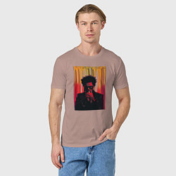 Футболка хлопковая мужская Blinded by the lights, цвет: пыльно-розовый — фото 2