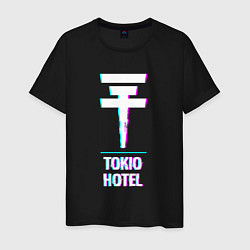 Футболка хлопковая мужская Tokio Hotel glitch rock, цвет: черный