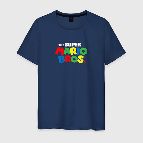 Мужская футболка The Super Mario Bros Братья Супер Марио / Тёмно-синий – фото 1