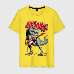 Футболка хлопковая мужская Rock T Rex, цвет: желтый