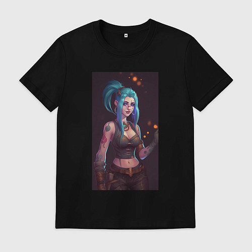 Мужская футболка Arcane league of legends Jinx / Черный – фото 1