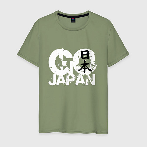 Мужская футболка Go Japan - motto / Авокадо – фото 1