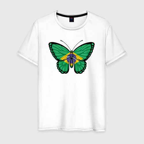 Мужская футболка Бразилия бабочка / Белый – фото 1