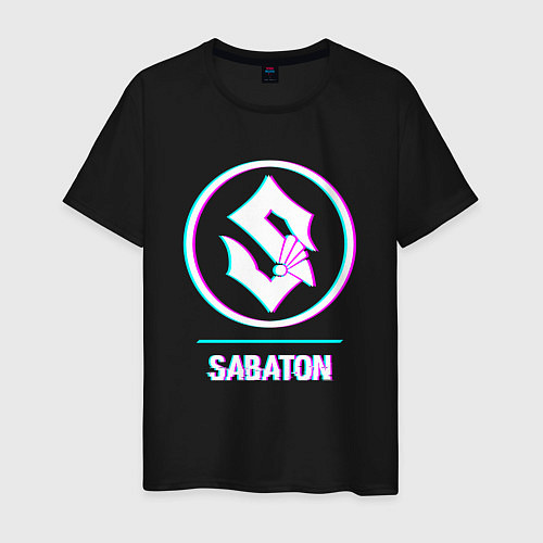 Мужская футболка Sabaton glitch rock / Черный – фото 1
