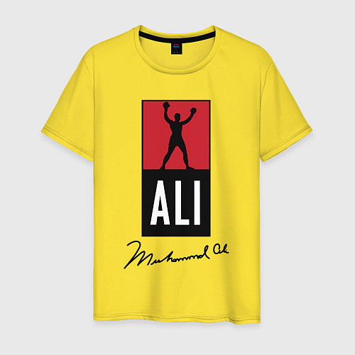 Мужская футболка Muhammad Ali boxer / Желтый – фото 1