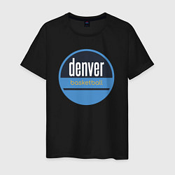 Футболка хлопковая мужская Denver Nuggets basketball, цвет: черный