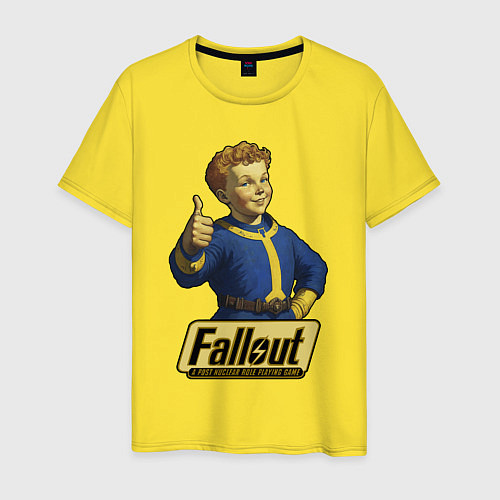 Мужская футболка Real vault boy / Желтый – фото 1