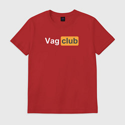 Футболка хлопковая мужская Vag club, цвет: красный