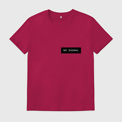 Мужская футболка Нет сигнала на черном фоне - мини
