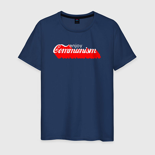 Мужская футболка Enjoy communism / Тёмно-синий – фото 1