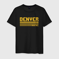 Футболка хлопковая мужская Basketball Denver, цвет: черный