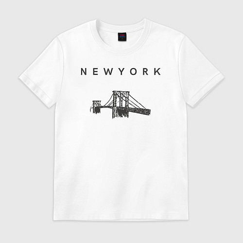 Мужская футболка Бруклинский мост / Белый – фото 1