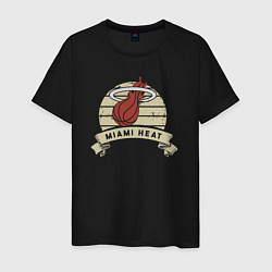 Футболка хлопковая мужская Heat logo, цвет: черный