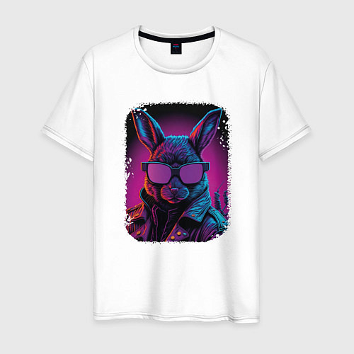 Мужская футболка Neon Rabbit Style / Белый – фото 1