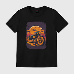 Футболка хлопковая мужская Vintage Harley Tribute, цвет: черный