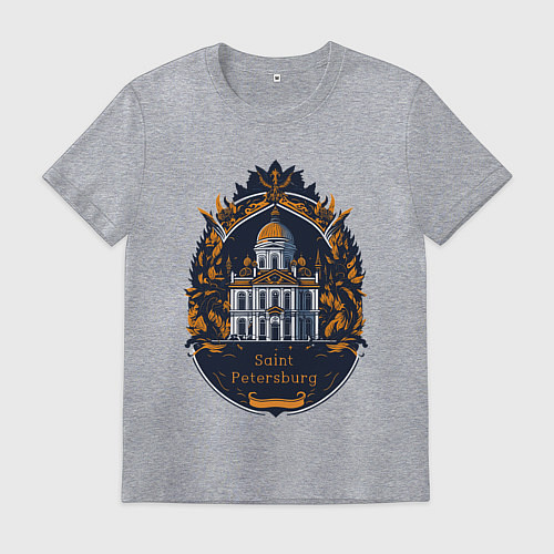 Мужская футболка Санкт - Петербург / Меланж – фото 1