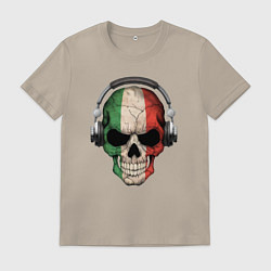 Мужская футболка Italy skull music