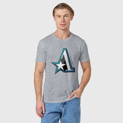 Мужская футболка Team Aster logo / Меланж – фото 3