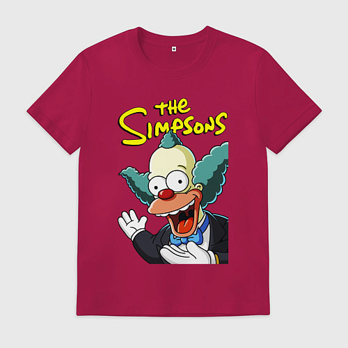 Мужская футболка Krusty the clown / Маджента – фото 1