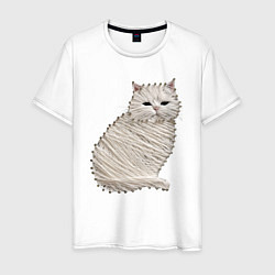 Мужская футболка Вышивка Кот