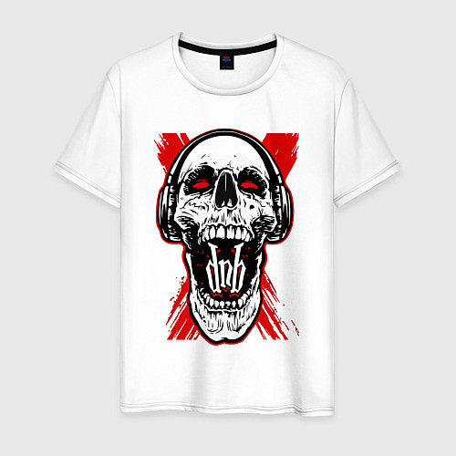 Мужская футболка DnB skull / Белый – фото 1