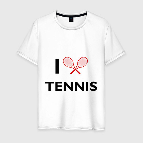 Мужская футболка I Love Tennis / Белый – фото 1