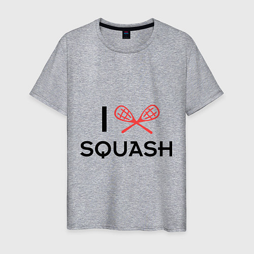 Мужская футболка I Love Squash / Меланж – фото 1
