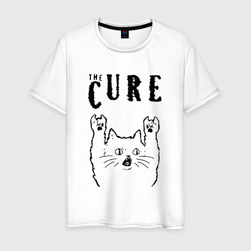 Мужская футболка The Cure - rock cat / Белый – фото 1