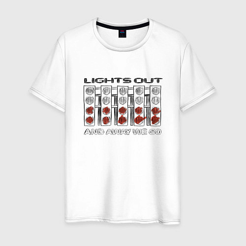 Мужская футболка Lights out black / Белый – фото 1