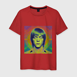 Футболка хлопковая мужская Brian Jones Digital Glitch Art, цвет: красный