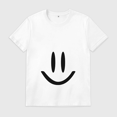 Мужская футболка Живот-Смайлик / Белый – фото 1
