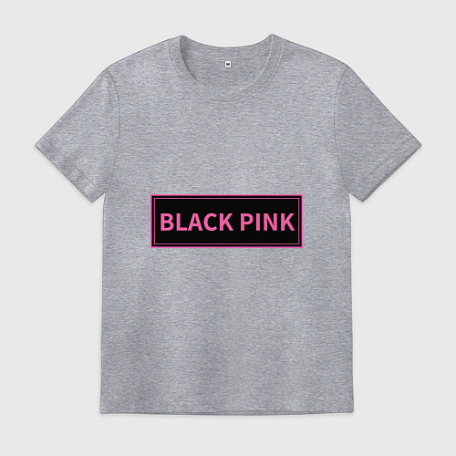 Мужская футболка Логотип Блек Пинк / Меланж – фото 1
