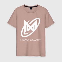 Футболка хлопковая мужская Nigma Galaxy logo, цвет: пыльно-розовый