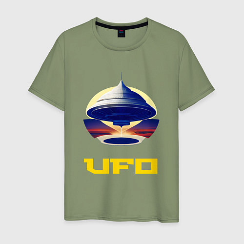 Мужская футболка Летающая тарелка НЛО / Авокадо – фото 1